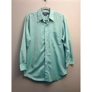 Ralph Lauren Blake Teal 100% Cotton Long Sleeve Shirt Sz M